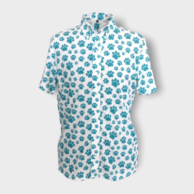 Frankie Paws Men's Button-Up Shirt