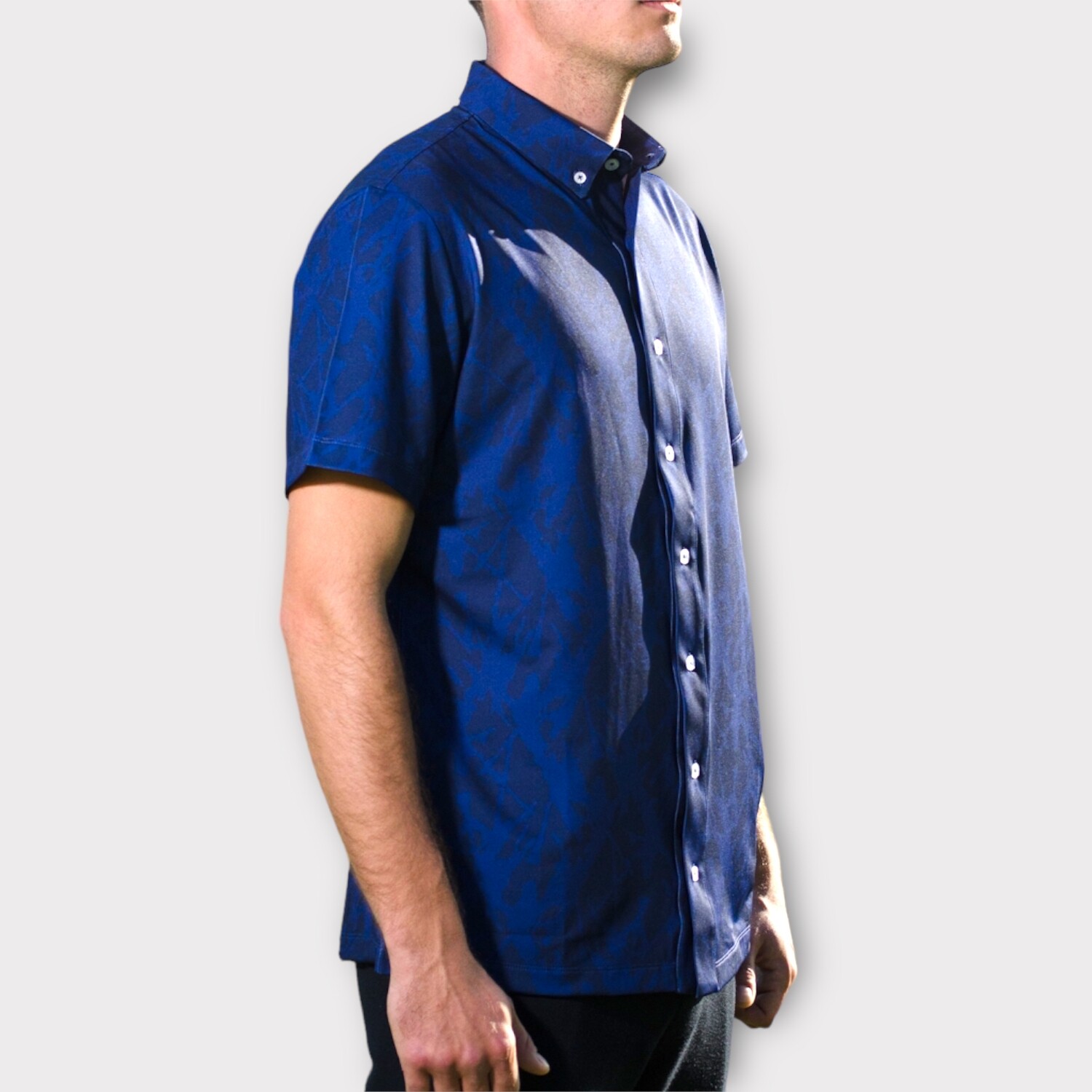 Blue Blitz Mens Button-Up Shirt