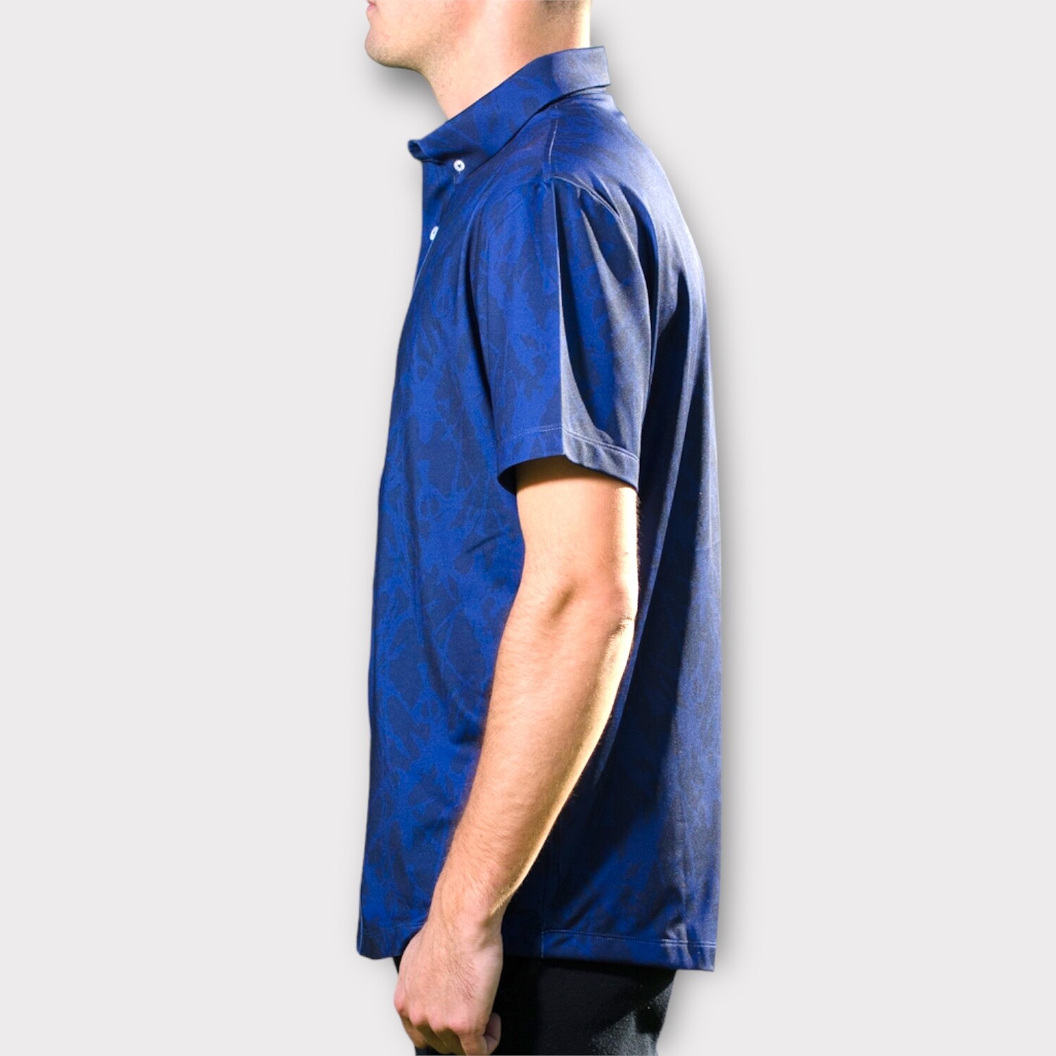 Blue Blitz Mens Button-Up Shirt