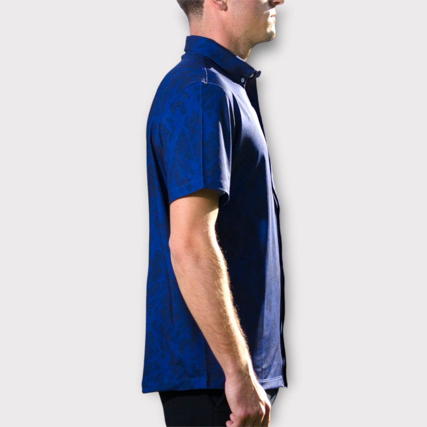 Blue Blitz Mens Button-Up Shirt