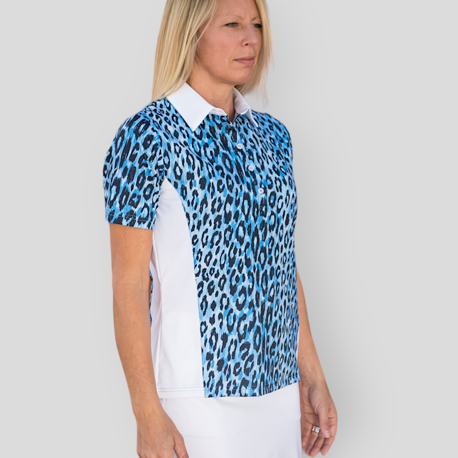 Blue Leopard Polo