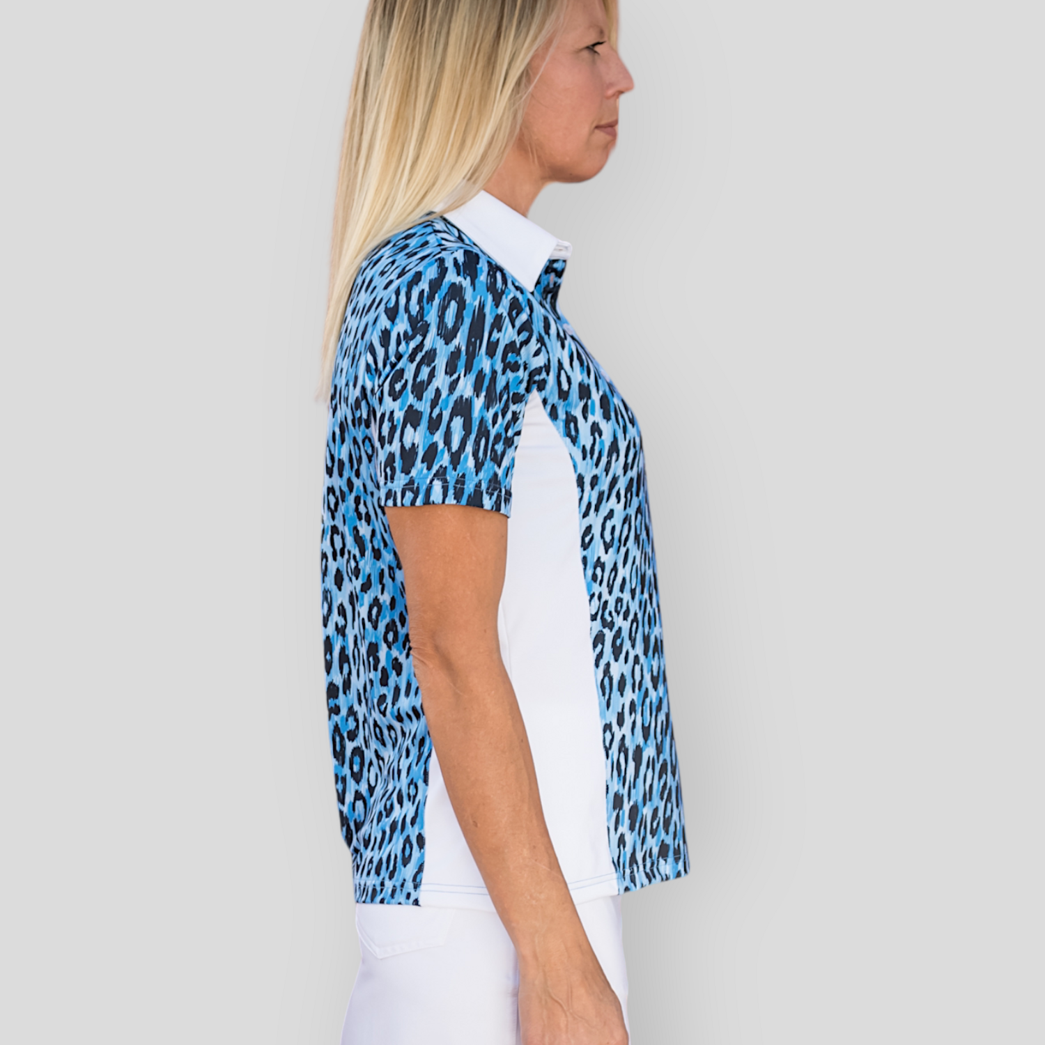 Blue Leopard Polo
