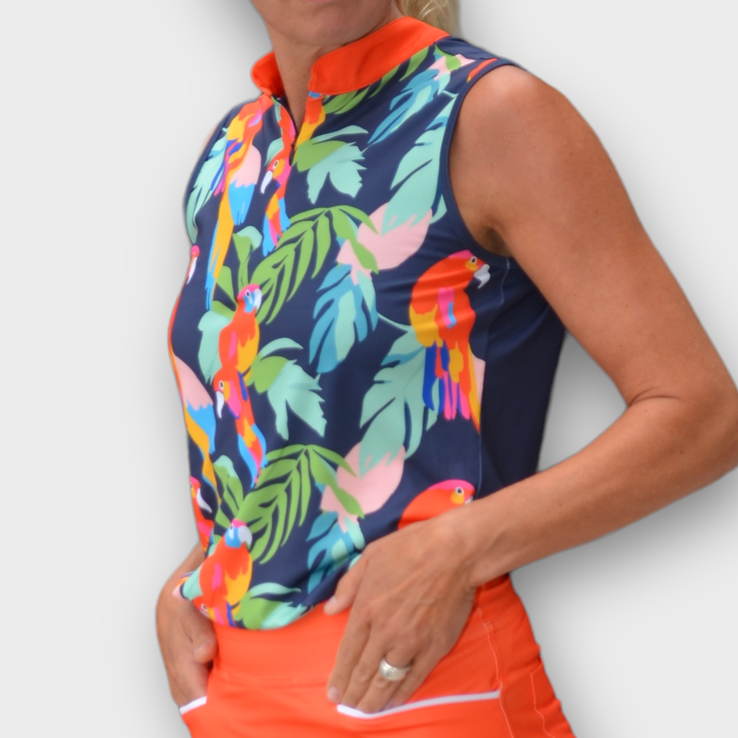 Macaw Sleeveless Polo
