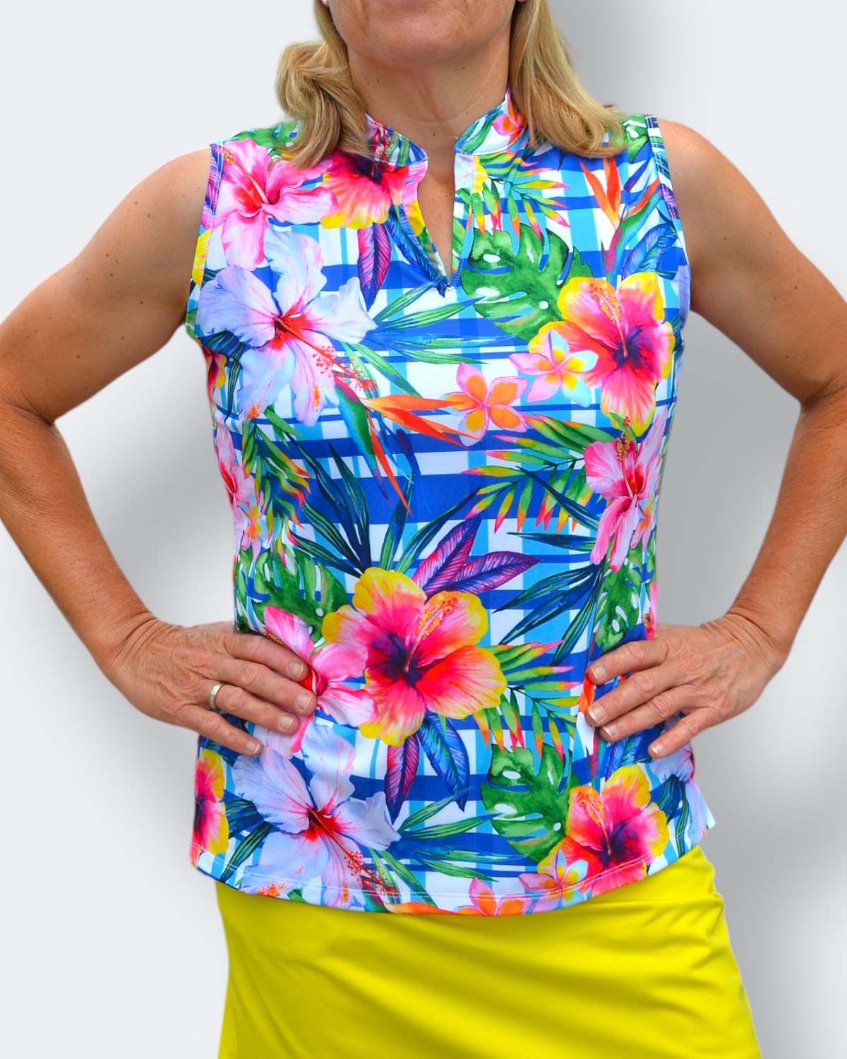Hawaii Vibes Sleeveless Polo