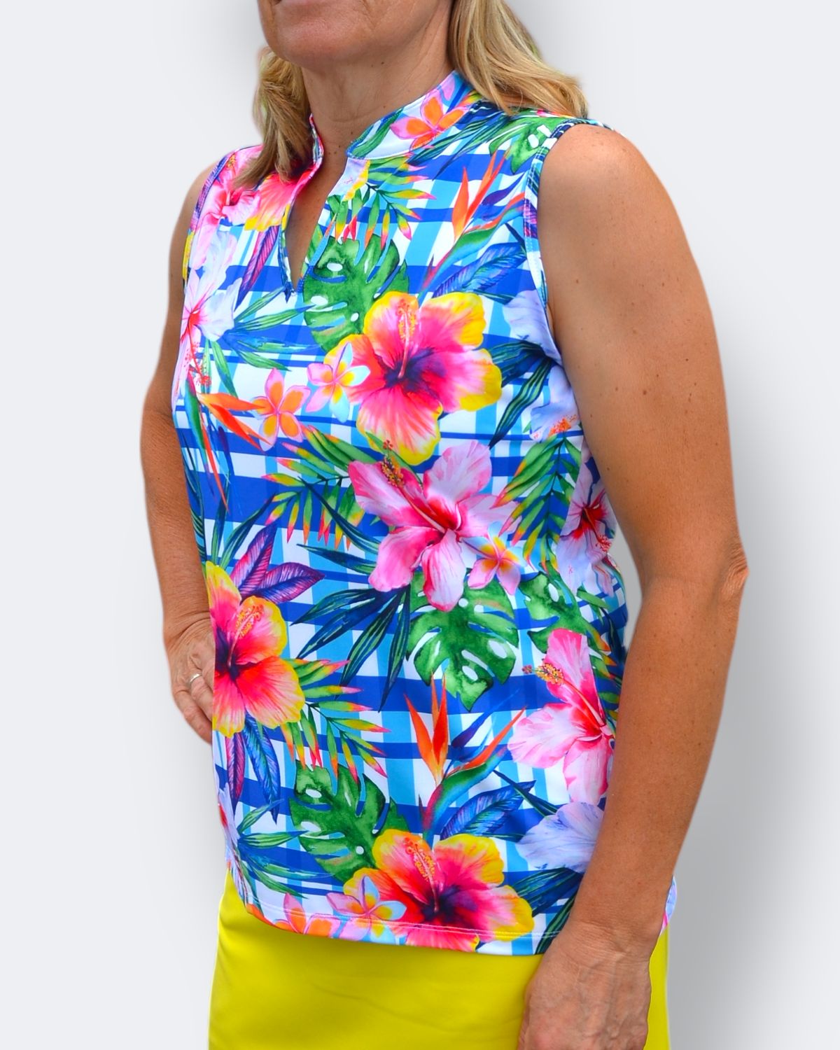 Hawaii Vibes Sleeveless Polo