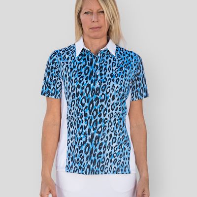 Blue Leopard Polo