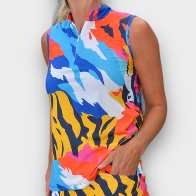 Miss Tiger Sleeveless Polo