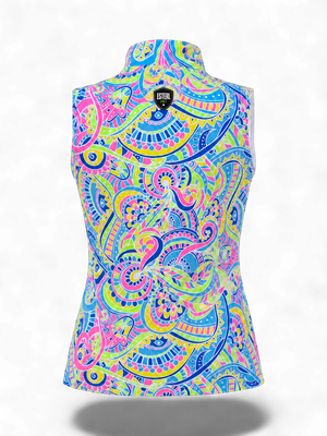 Paisley Sleeveless Polo