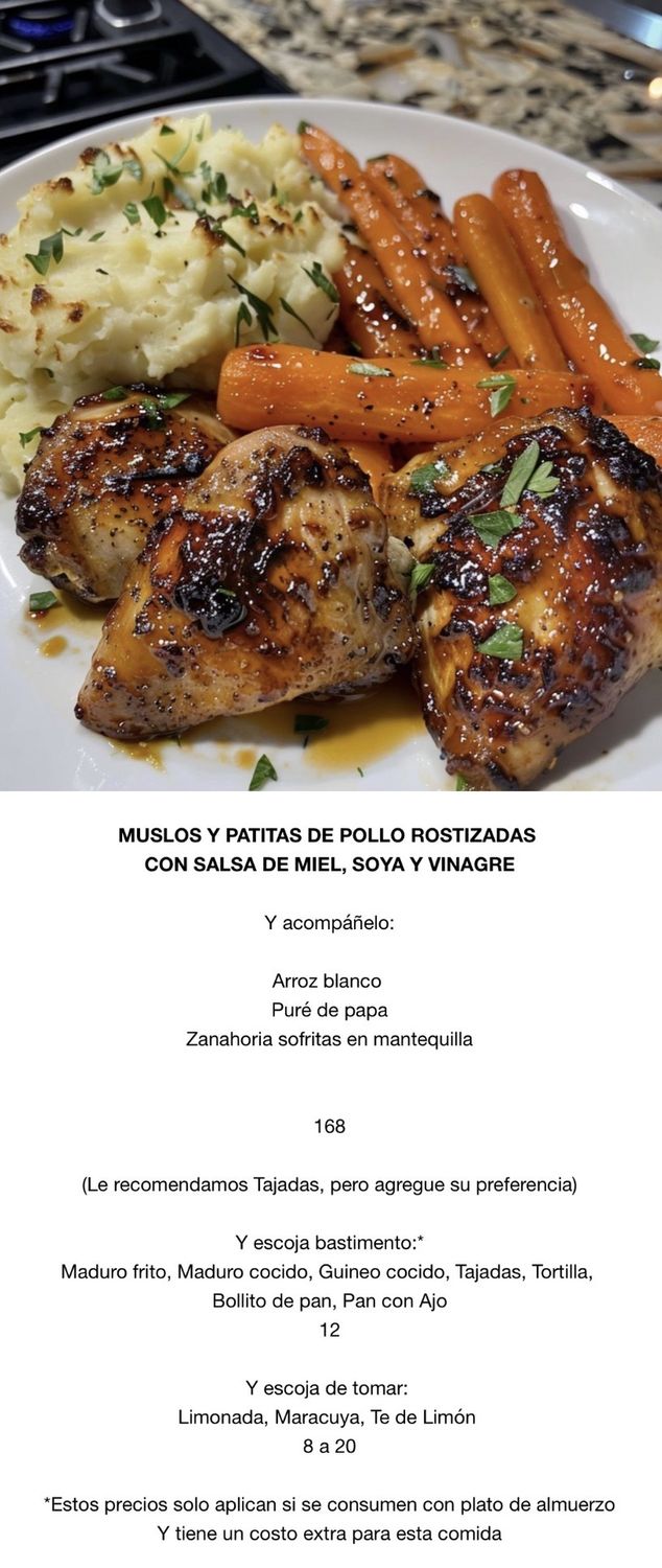 MIERCOLES JUNIO 3, Tipo: Muslos y patitas de pollo rostizados