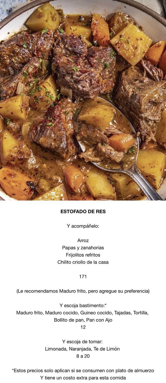 JUEVES JUNIO 4, Tipo: Estofado de res