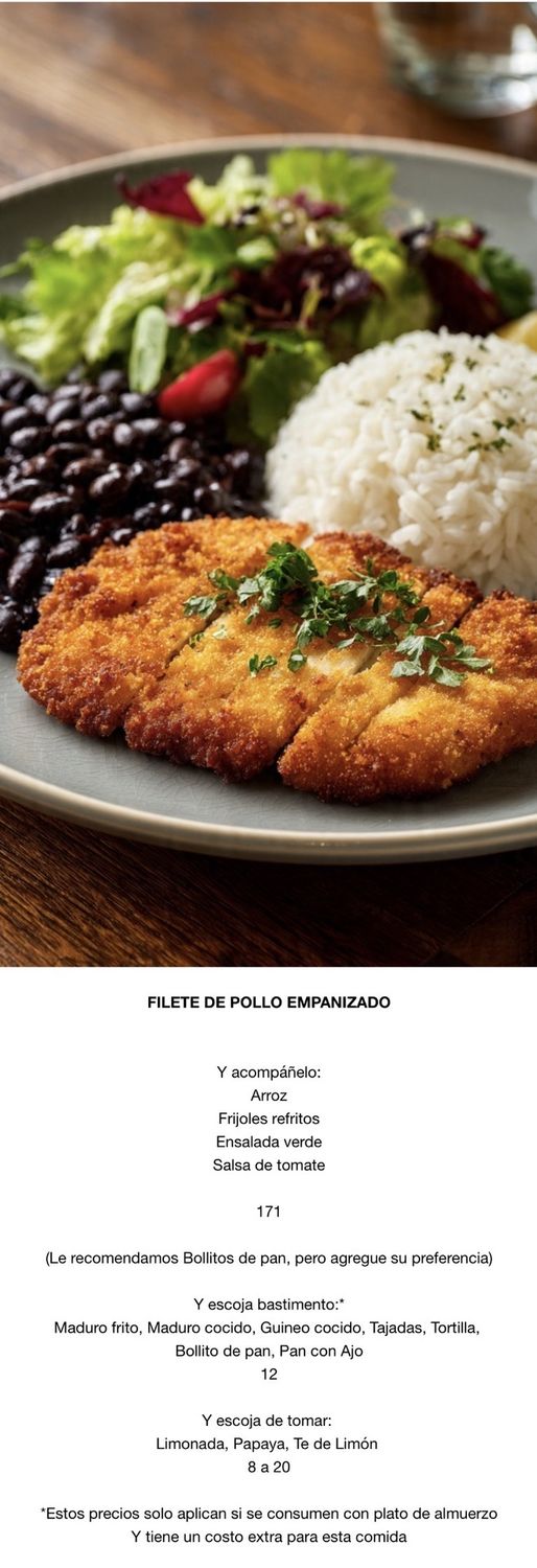 MARTES JUNIO 16, Tipo: Filete de pollo empanizado