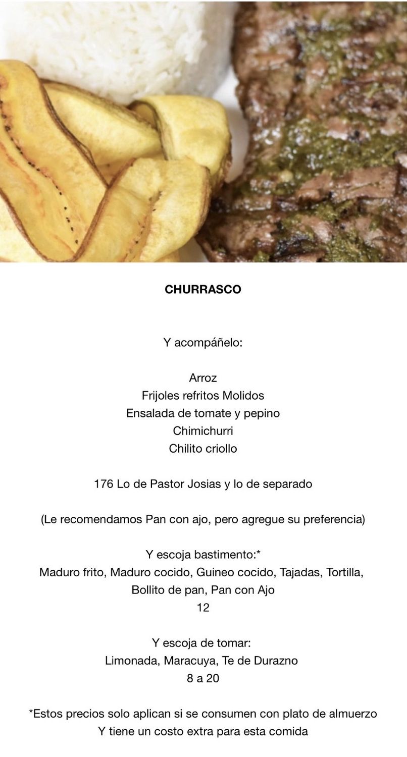 MARTES JUNIO 23 MARTES JUNIO 23, Tipo: Churrasco