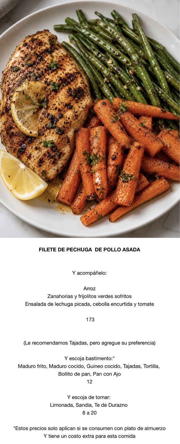 VIERNES JULIO 10 VIERNES JULIO 10, Tipo: Filetes de pechuga de pollo asado
