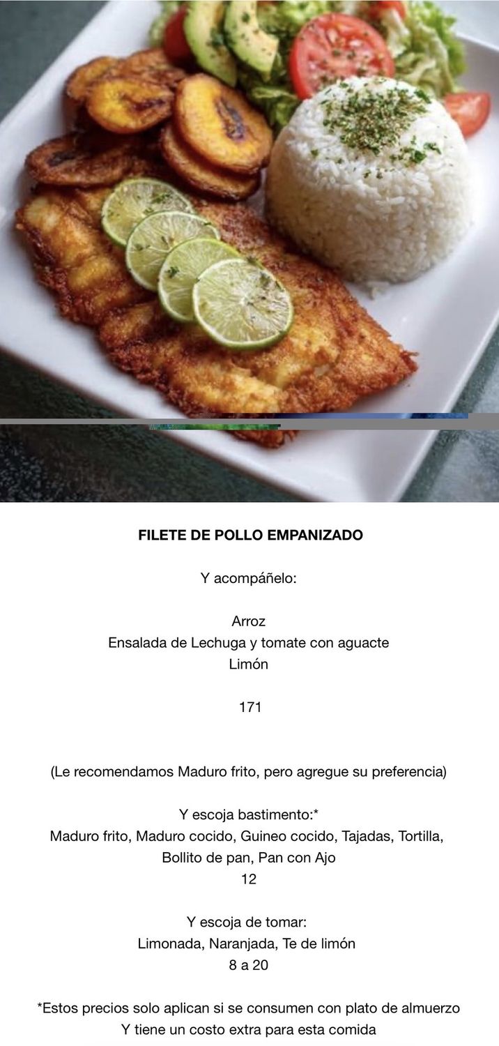 MARTES JULIO 21, Tipo: Pollo empanizado