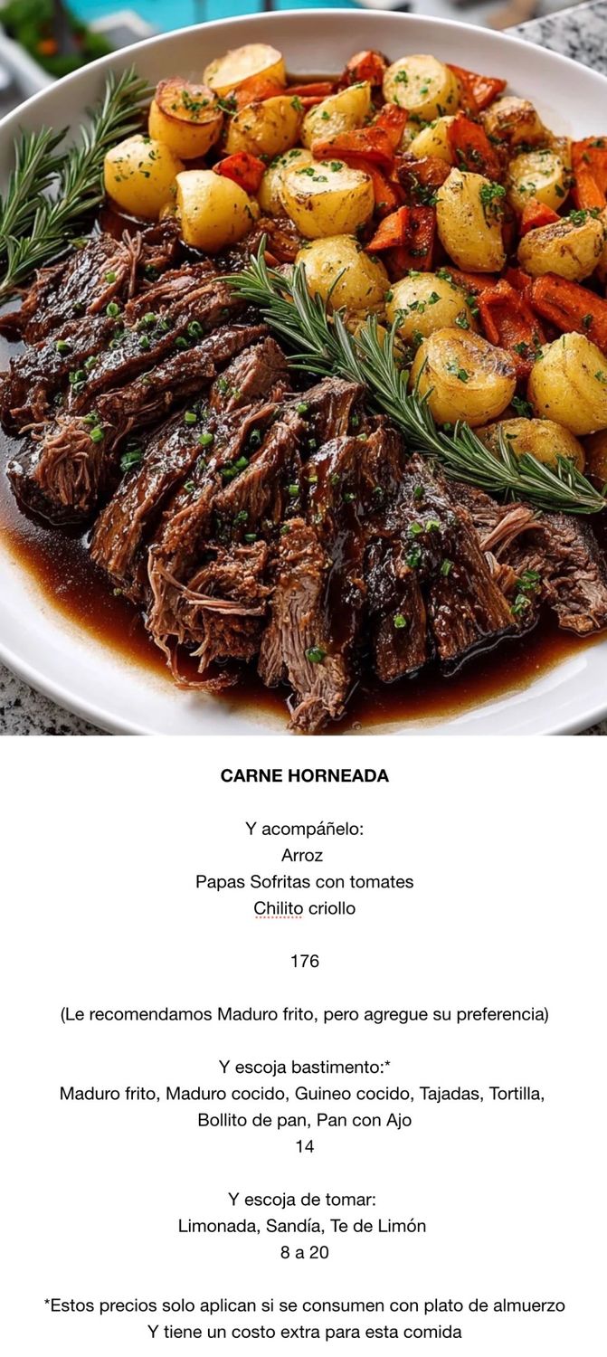 MIERCOLES AGOSTO 5 MIERCOLES AGOSTO 5, Tipo: Carne horneada