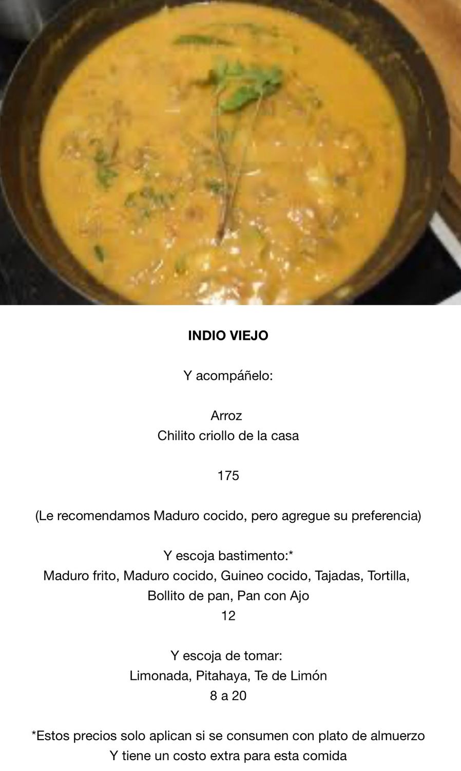 VIERNES AGOSTO 14, Tipo: Indio Viejo
