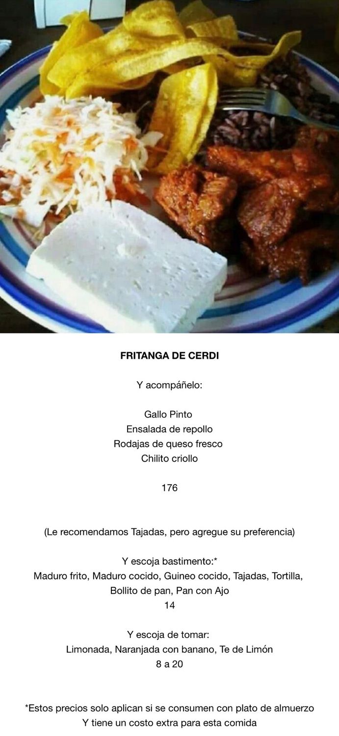 JUEVES AGOSTO 27 JUEVES AGOSTO 27, Tipo: Fritanga de cerdo