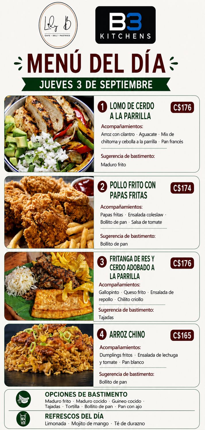 JUEVES SEPTIEMBRE 3 JUEVES SEPTIEMBRE 3, Tipo: Lomo de cerdo, a la Parrilla