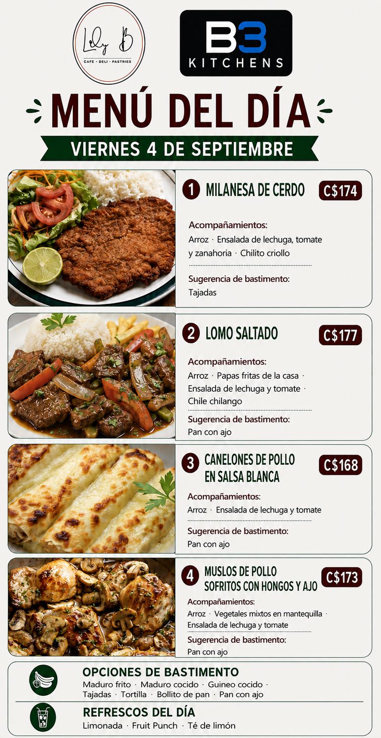 VIERNES SEPTIEMBRE 4, Tipo: Milanesa de cerdo