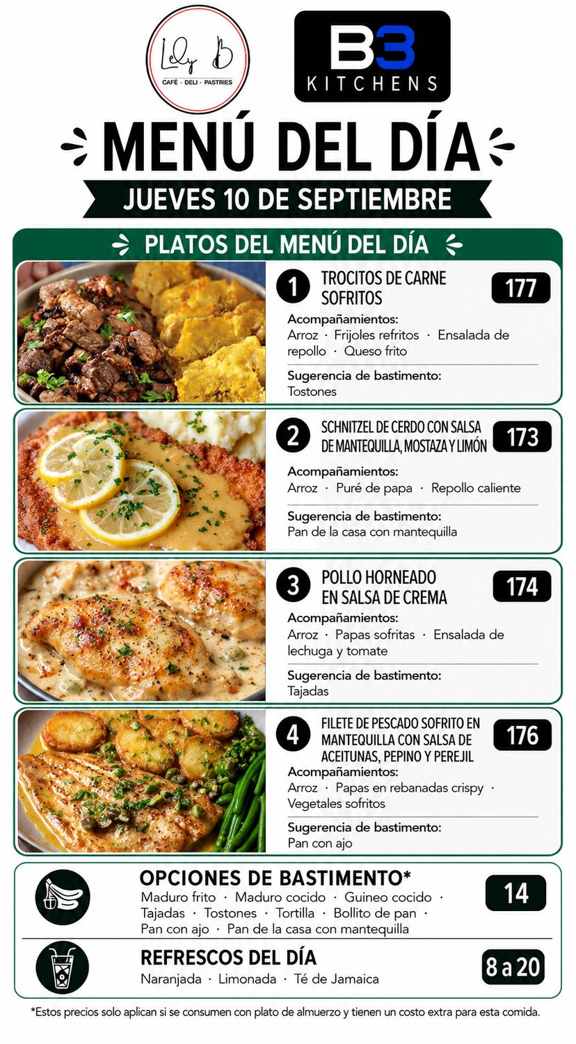 JUEVES SEPTIEMBRE 10 JUEVES SEPTIEMBRE 10, Tipo: Trocitos de carne sofritos