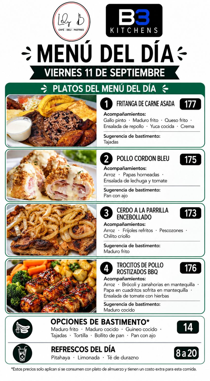 VIERNES EPTIEMBRE 11 VIERNES EPTIEMBRE 11, Tipo: Fritanga de carne asada 1