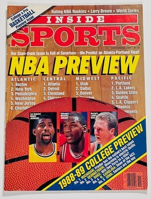 INSIDE SPORTS November 1988 NBA preview issue