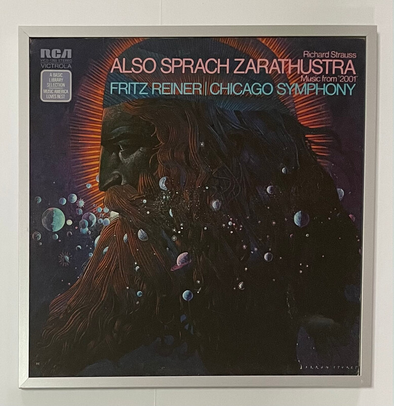 RICHARD STRAUSS ALSO SPRACH ZARATHUSTRA "MUSIC FROM 2001" framed album 1967 ART BY BARRUN STOREY