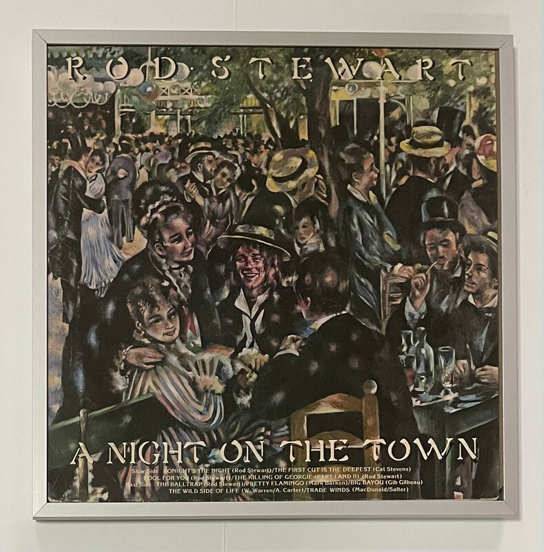 ROD STEWART "A NIGHT ON THE TOWN" framed album