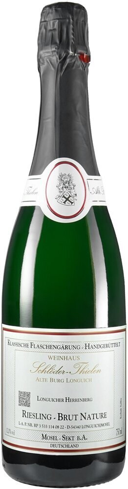 Riesling Sekt BRUT NATURE klassische Flaschengärung Dosage Zero