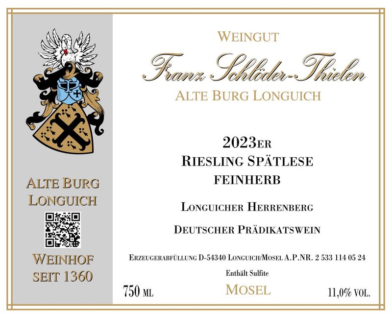 2023 Longuicher Herrenberg, Riesling Spätlese feinherb