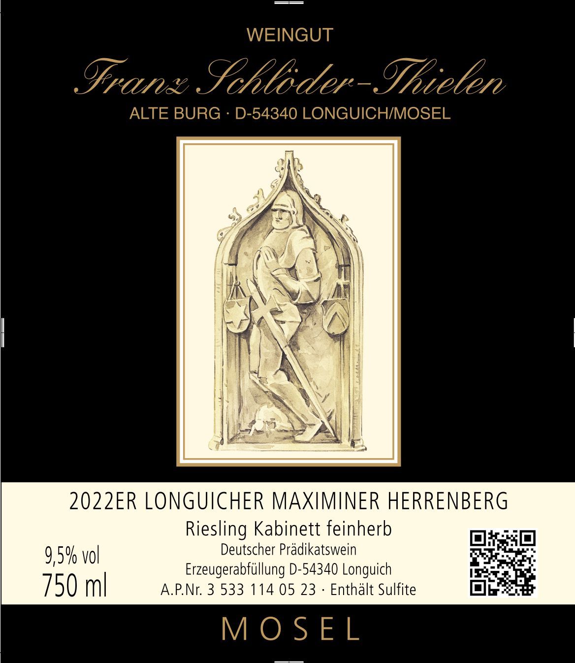 2022 Longuicher Maximiner Herrenberg, Riesling Kabinett feinherb, NOBLESSE