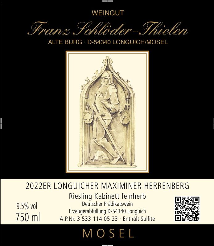2022 Longuicher Maximiner Herrenberg, Riesling Kabinett feinherb, NOBLESSE