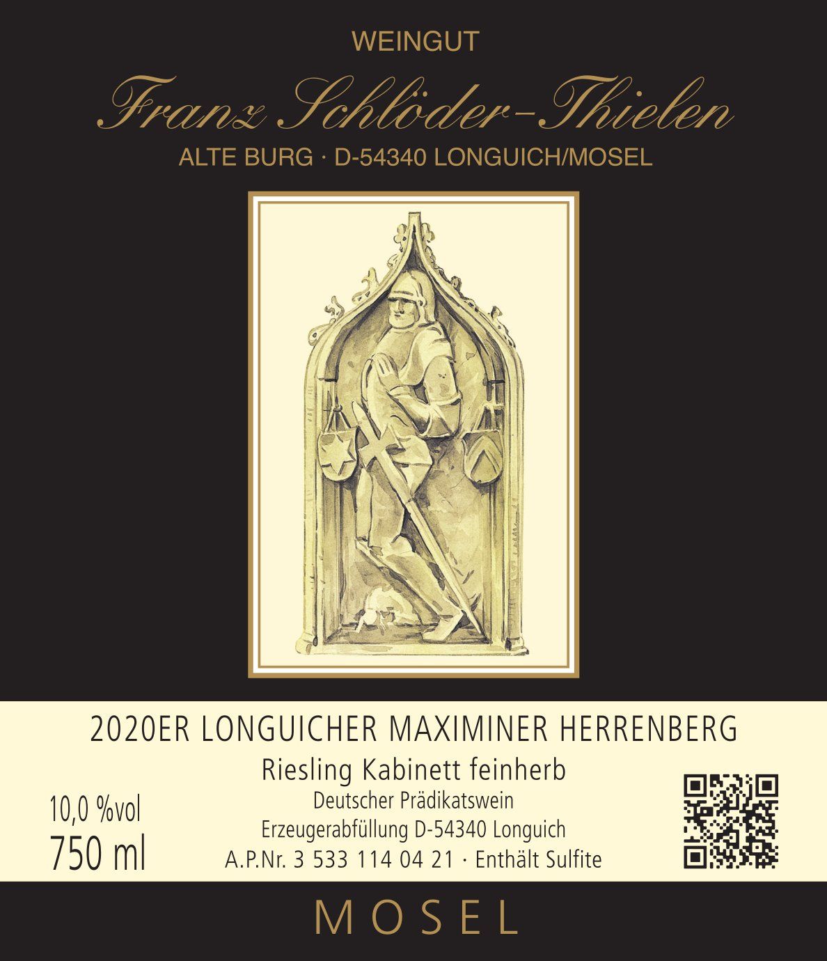 2020 Longuicher Maximiner Herrenberg, Riesling Kabinett feinherb, NOBLESSE