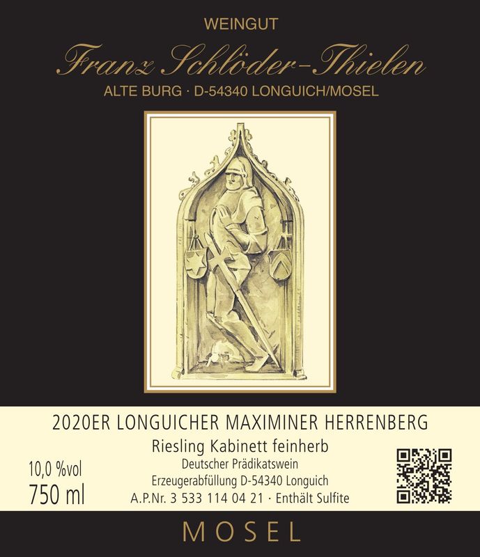 2020 Longuicher Maximiner Herrenberg, Riesling Kabinett feinherb, NOBLESSE