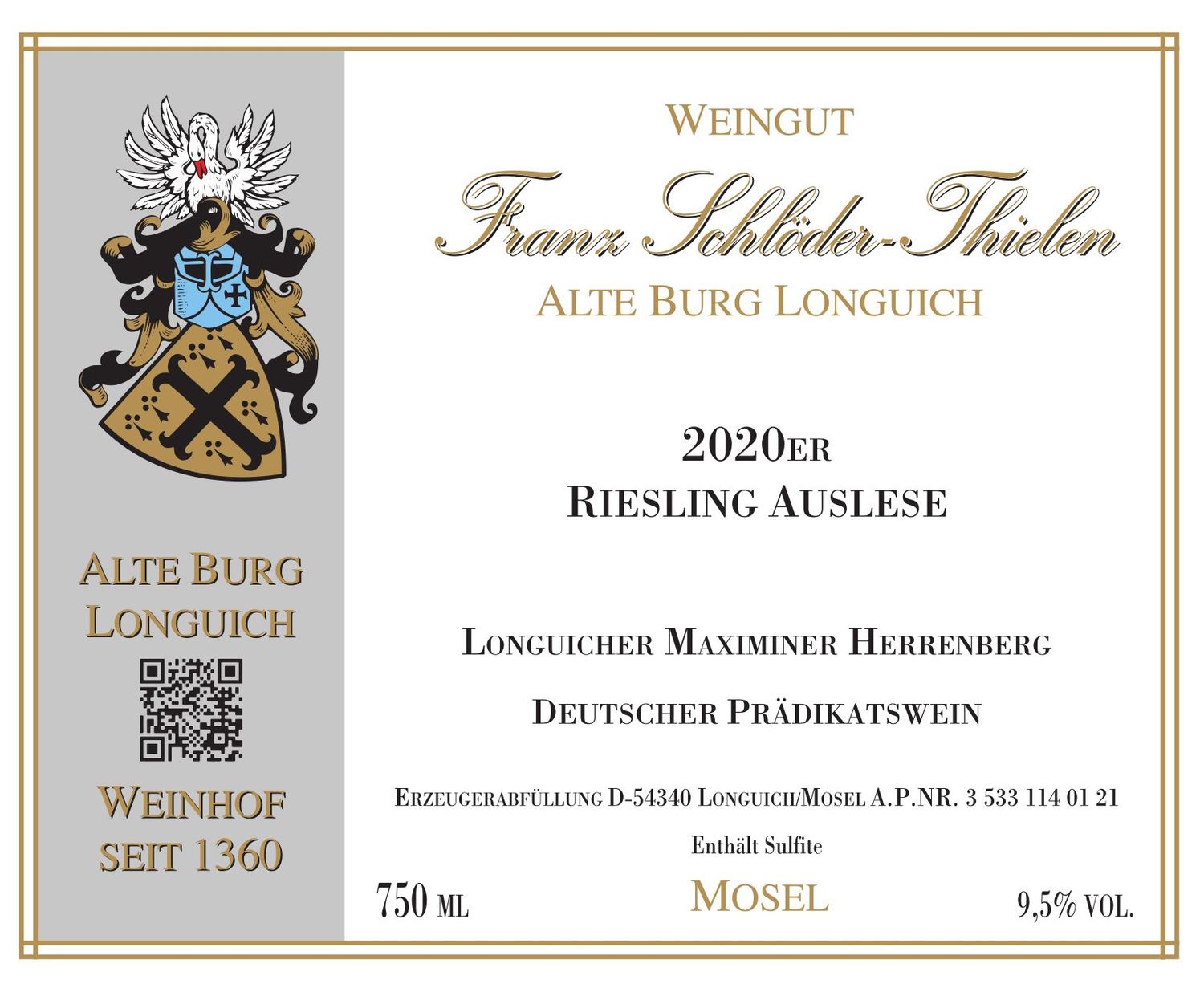 2020 Longuicher Maximiner Herrenberg, Riesling AUSLESE