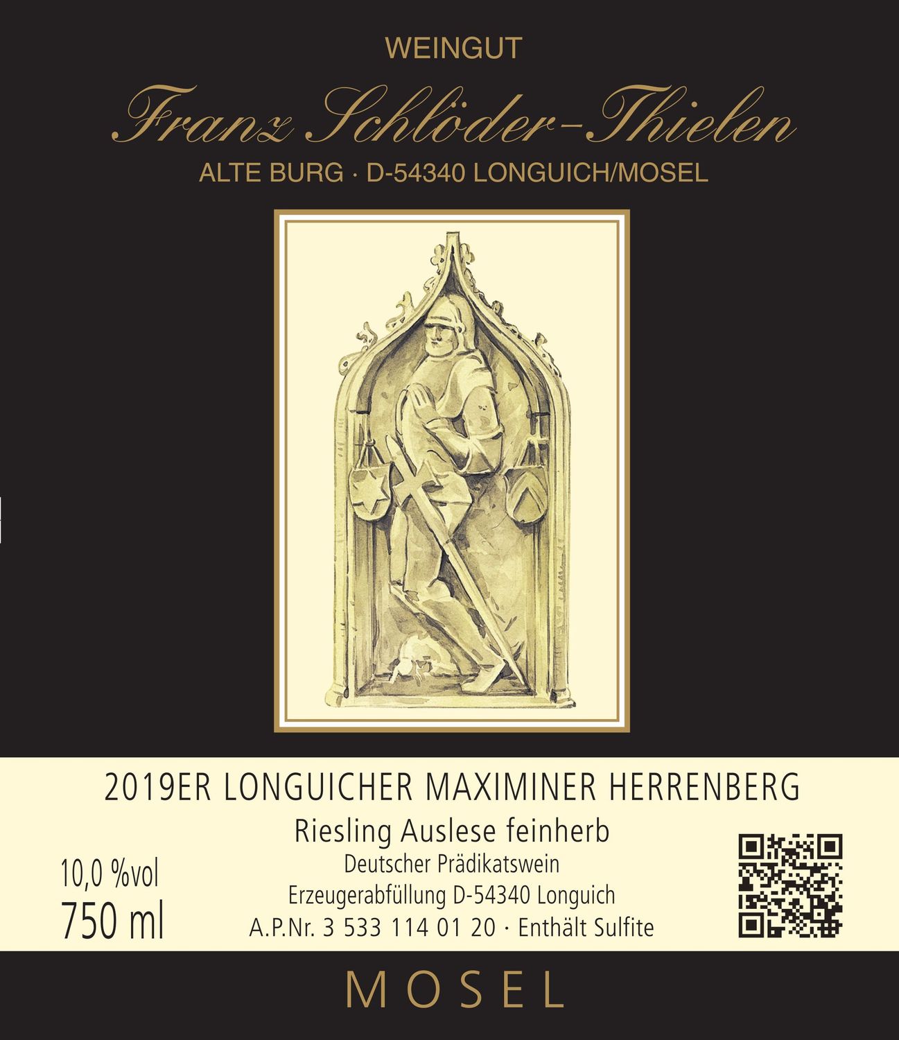2019 Longuicher Maximiner Herrenberg, Riesling AUSLESE feinherb, NOBLESSE