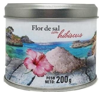 GLOSA MARINA - FLOR DE SAL MIT HIBISCUS-BLÜTEN, DOSE 200g