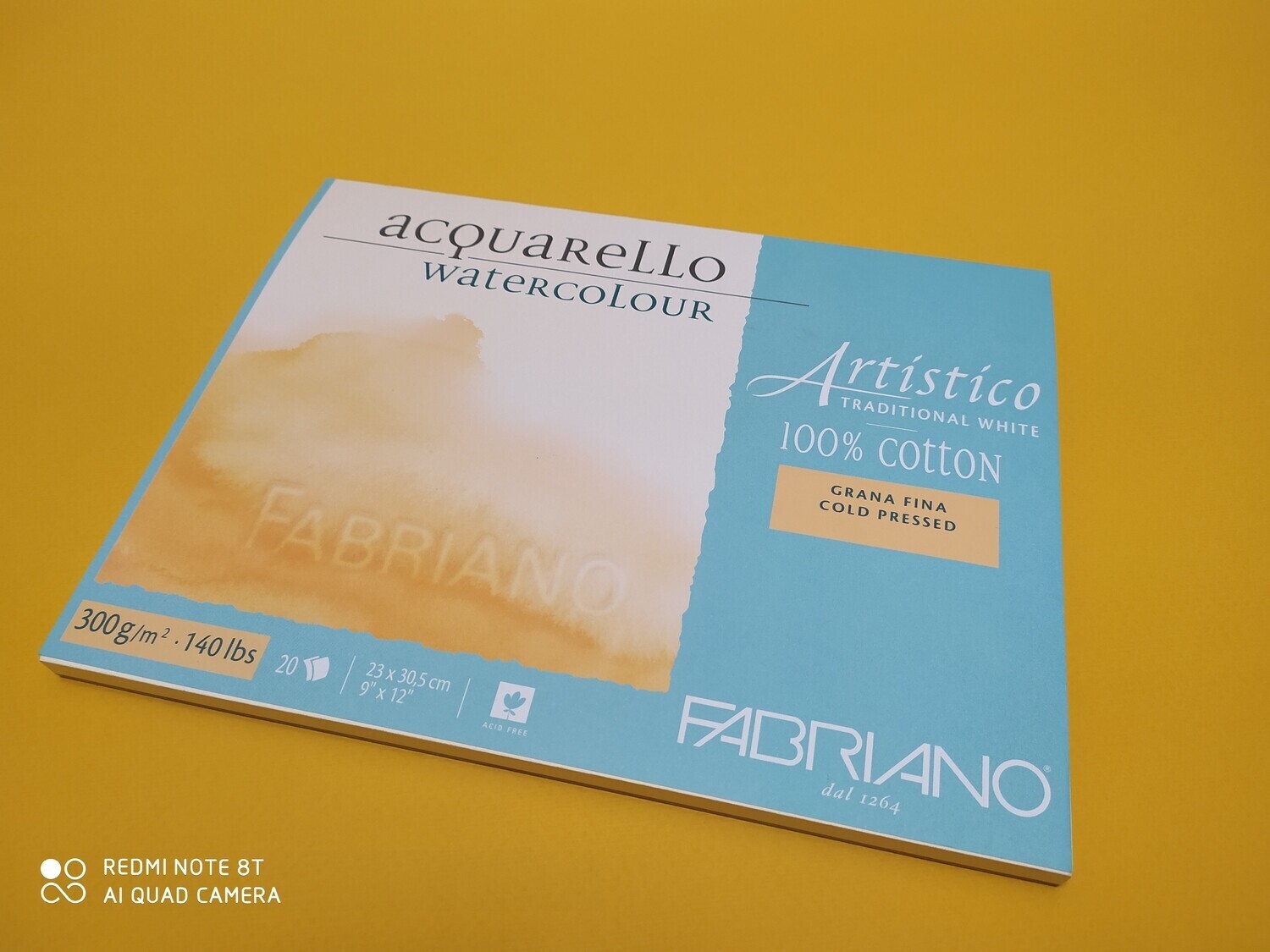 Album Fabriano Watercolour 100% grana fine, Formato: 12,5x18