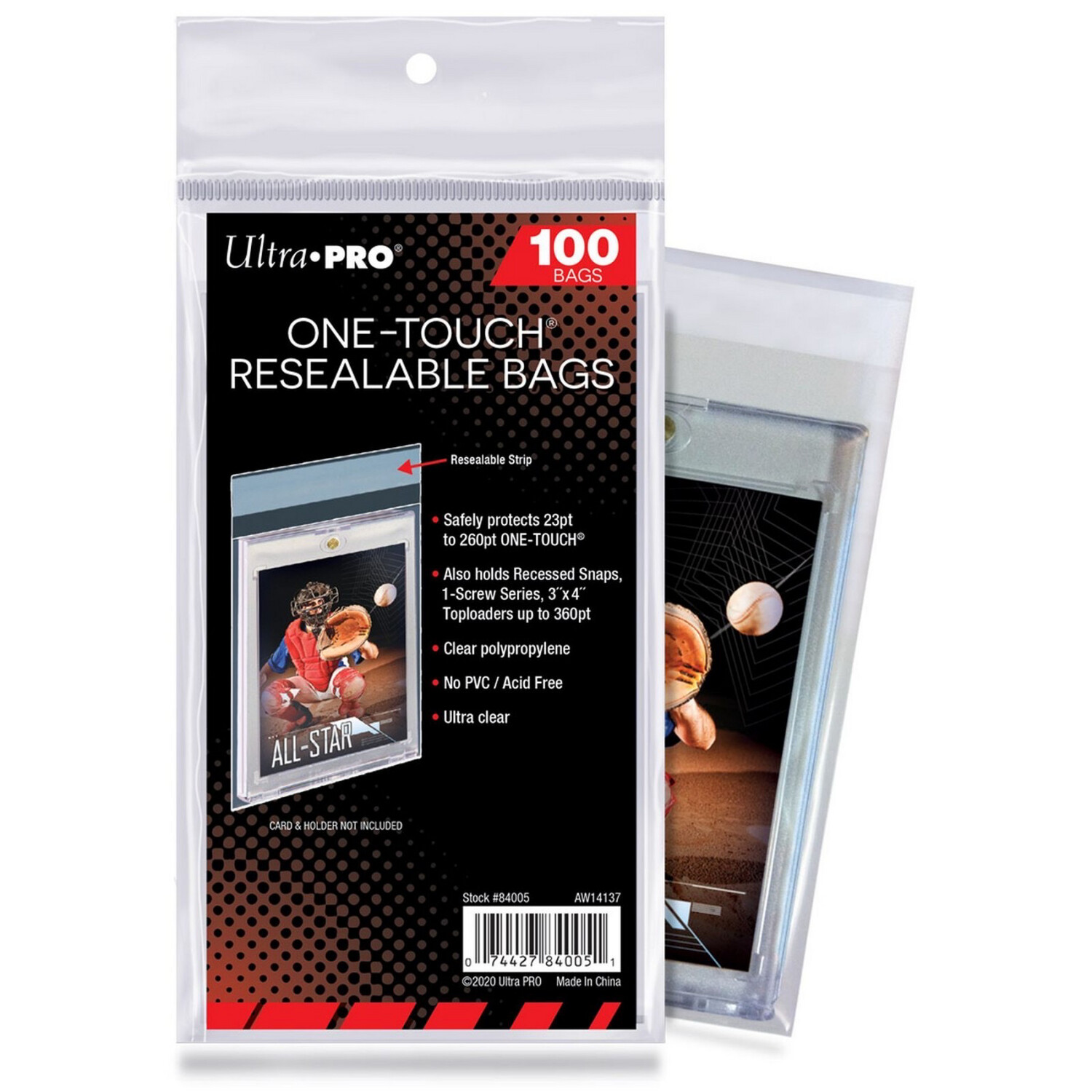 Ultra pro - One touch resealable bag x100