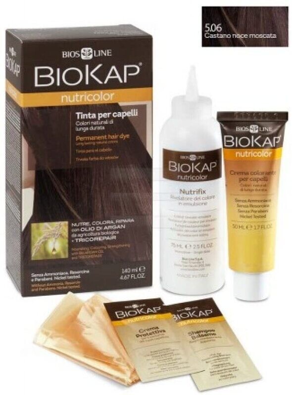 BioKap Nutricolor 5.06 Castano Noce Moscata Tinta BioKap Nutricolor 5.06 Castano Noce Moscata Tinta