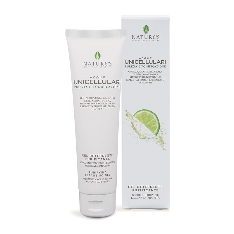 Acque Unicellulari  Gel Detergente Purificante - Pulizia e Tonificazione - Bergamotto