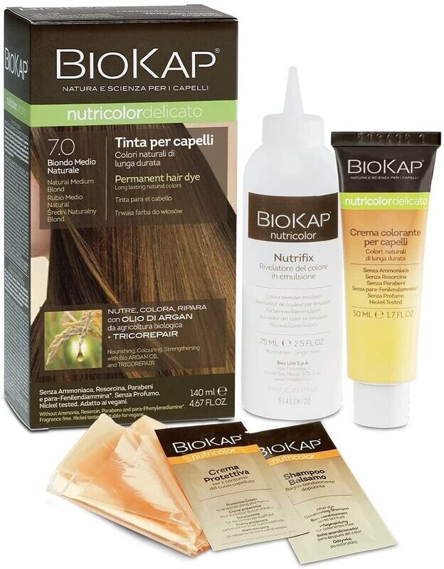 BioKap Nutricolor 7.0 Biondo Medio Tinta BioKap Nutricolor 7.0 Biondo Medio Tinta
