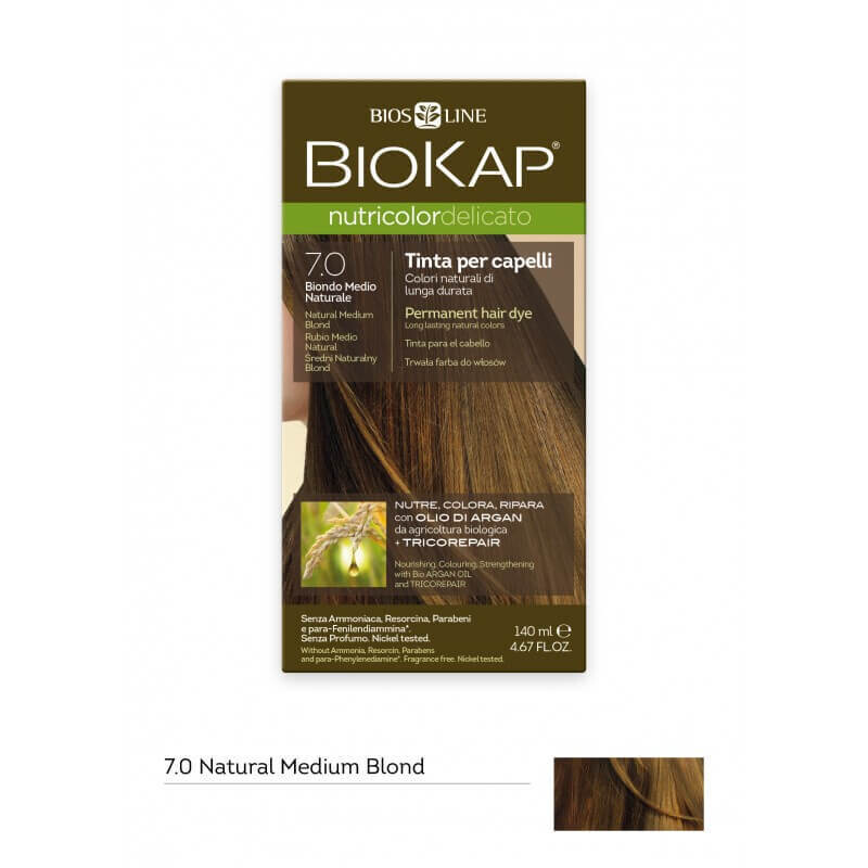 BioKap Nutricolor Delicato 7.0    Biondo Medio Naturale Tinta