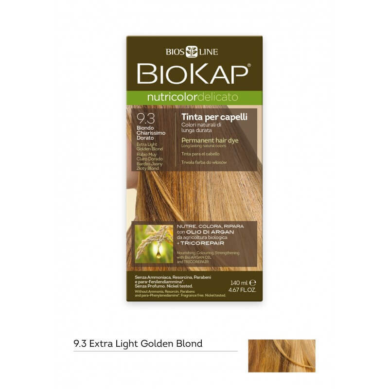 BioKap Nutricolor Delicato 9.3  Biondo Chiarissimo Dorato Tinta