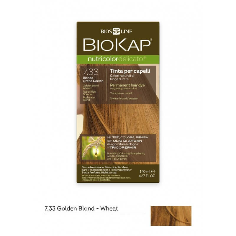 BioKap Nutricolor Delicato 7.33  Biondo Grano Dorato Tinta