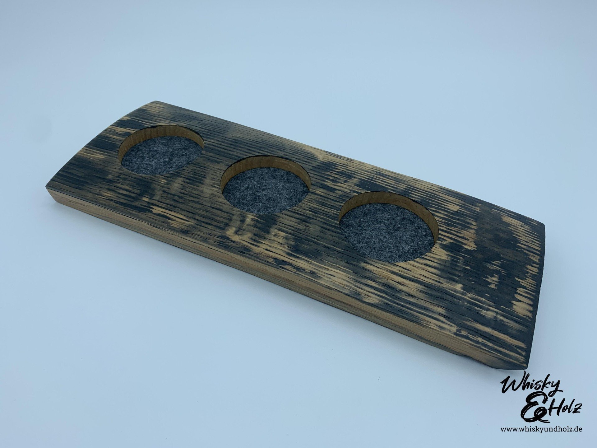 Tasting-Board - Fassdaube Glenburgie - für drei Gläser - Whisky-Board - personalisierbar