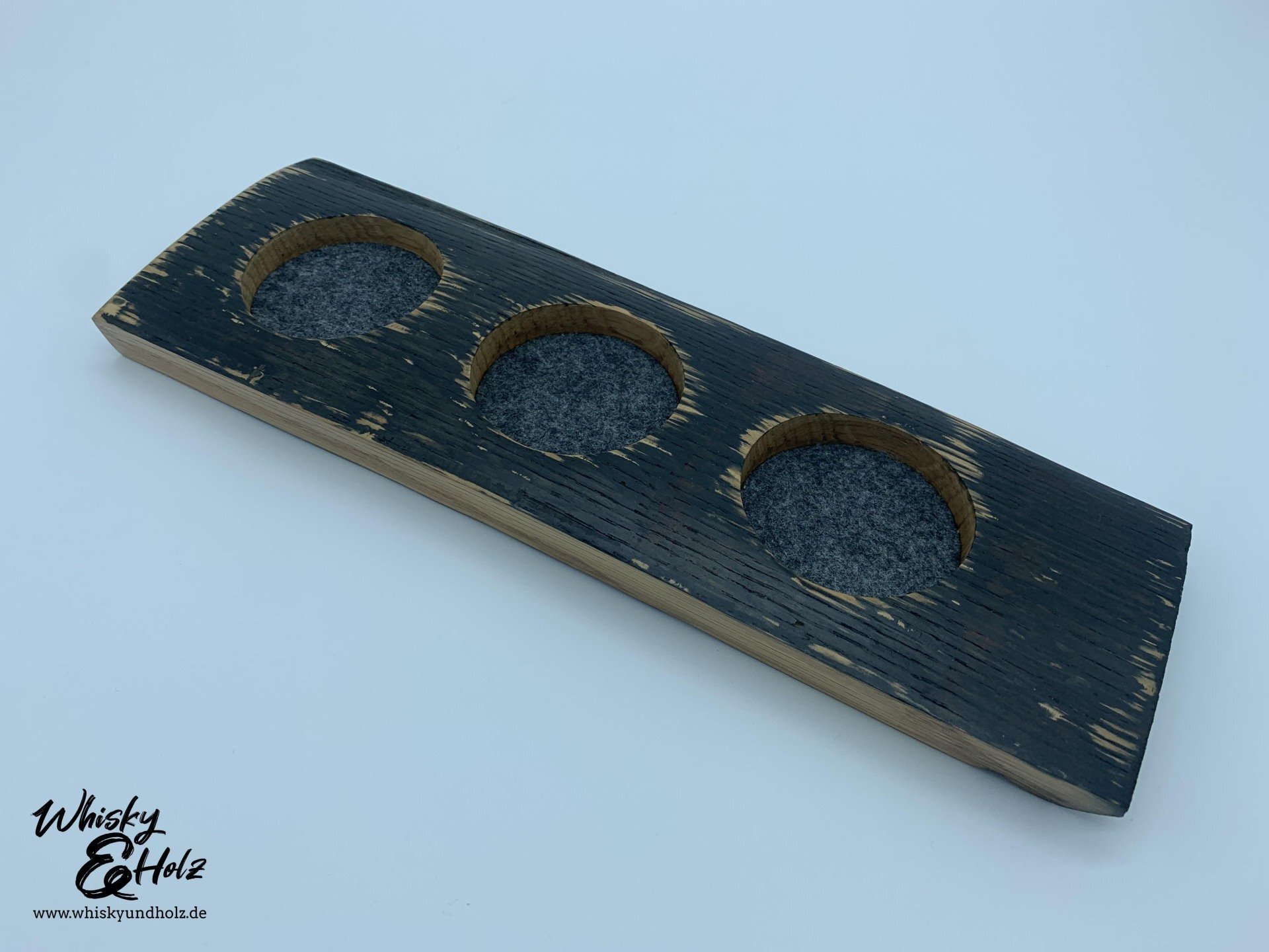 Tasting-Board - Fassdaube Glenburgie - für drei Gläser - Whisky-Board - personalisierbar