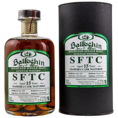 Ballechin 2007/2022 - 15 Jahre - SFTC Madeira Cask Matured