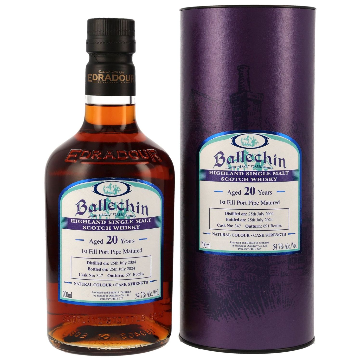 Ballechin 2004/2024 - 20 Jahre - Port Pipe Single Cask #347