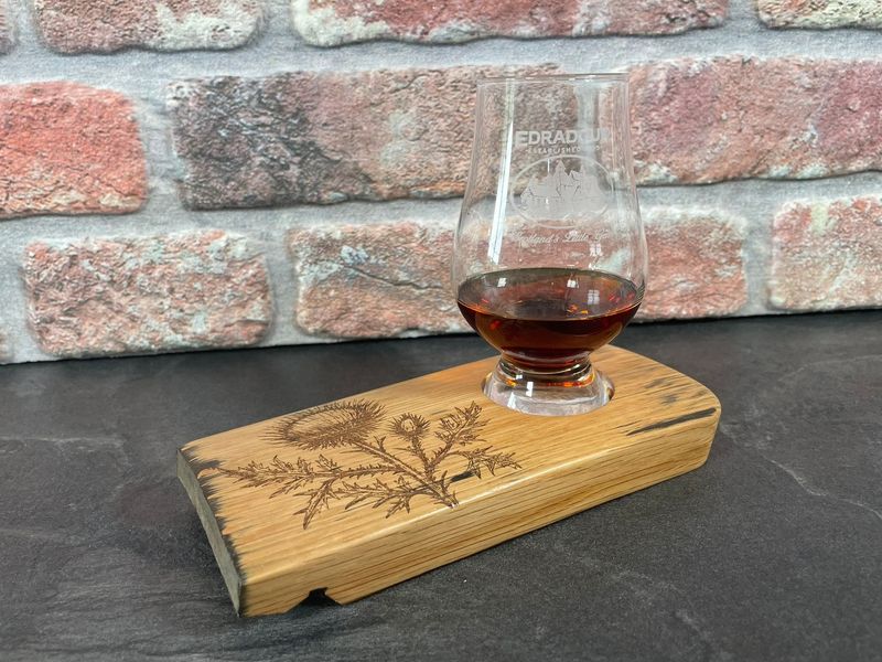 Mini Dram Board - Fassdaube Glenburgie - für ein Glas - Whisky-Board (passend für Glencairn)
